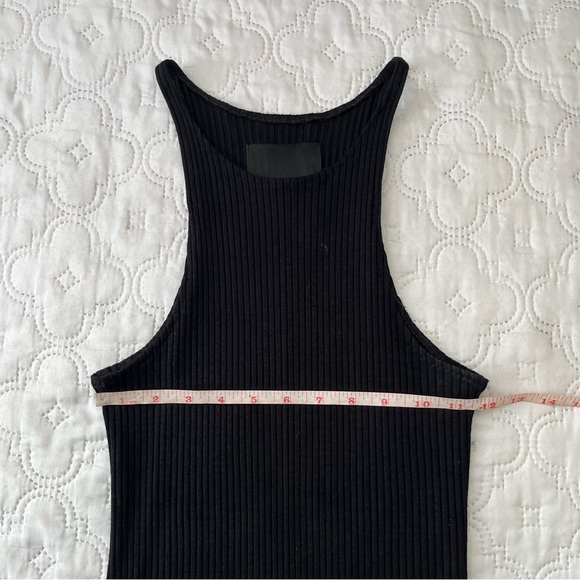Assembly New York Black Ribbed Midi Tank Dress - Minimalist High Neck - Medium - Picture 4 of 12